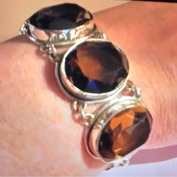 Smokey Topaz 925 Sterling Silver Bracelet